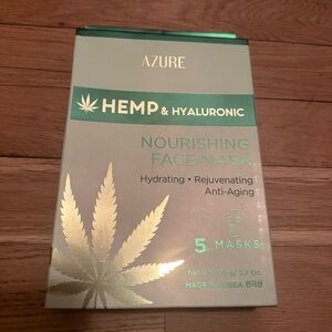 NWOT Azure Hemp & Hyaluronic Acid face masks